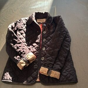 Burberry like new quilted black jacket size 10.